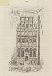 213 Middelburg De Steenrotse 1590. De gevel van het huis In den Steenrotse aan de Dwarskaai te Middelburg, volgens de ...