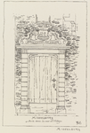 267 Middelbourg Porte dans la cour de l'Abbaye. De deur van de Rekenkamer van Zeeland, met gekroond wapen van Zeeland ...