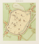 336 Middelburg. Plattegrond van Middelburg circa 1550