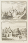 71 De Veersche of Noorddam-Poort te Middelburg 1743 en De Hofstede Arnestein buiten Middelburg 1743. Twee gezichten op ...