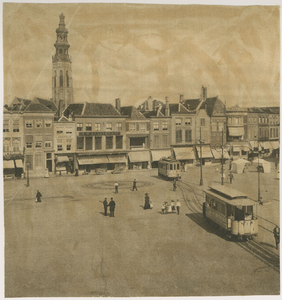 A-1146 De Markt te Middelburg met de trams