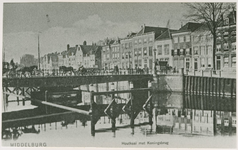 A-1171 Middelburg Houtkaai met Koningsbrug. De Houtkaai met de Koningsbrug (thans Beatrixbrug) te Middelburg
