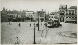 A-1293 De Markt met elektrische tram te Middelburg