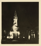 A-1397I De Nederlandse Hervormde kerk te Nieuw- en Sint Joosland, verlicht bij avond