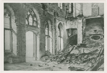 A-622 Interieur van het door oorlogsgeweld vernielde stadhuis te Middelburg