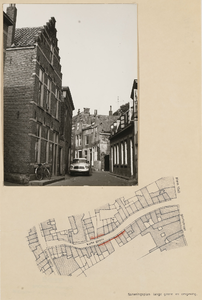 B-140 Foto en plattegrond van de Korte Geere te Middelburg (vervaardigd in verband met het Saneringsplan-Lange Geere en ...