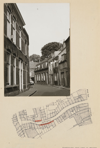 B-145 Foto en plattegrond van de Korte Geere te Middelburg (vervaardigd in verband met het Saneringsplan-Lange Geere en ...