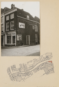 B-146 Gezicht op de hoek van de Korte Geere en de Gortstraat te Middelburg, met plattegrond (vervaardigd in verband met ...