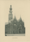 B-215 Abdijkerk.. De Abdijtoren en de Abdijkerk (thans Nieuwe kerk) met de in 1852 aangebrachte ingangspartij ...