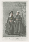B-446 Land van Hulst.. Maria Louisa Hiel en Maria Johanna Neeteson in Hulsterse klederdracht