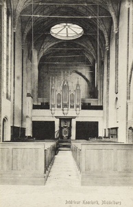 P-407 Interieur Koorkerk, Middelburg.. Het interieur van de Koorkerk te Middelburg.