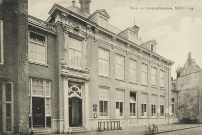 P-515 Post- en telegraafkantoor, Middelburg.. Het postkantoor aan de Lange Noordstraat te Middelburg.