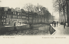 P-786 Rouaansche Kade. Middelburg.. Gezicht op de Rouaansekaai met de Bellinkbrug te Middelburg.