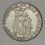 173 Zilveren 3 gulden, Nederlandse Maagd, West-Friesland, fr. - z. fr