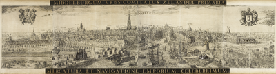 70 Panorama van de stad Middelburg omstreeks 1670