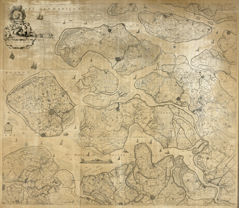 72 Nieuwe kaart van het graafschap Zeeland , getekend door Nicolaas Visscher en gedrukt door R. Ottens