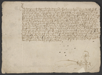 CHV-250 Brief van burgemeesters en schepenen van Veere. Zeebrief voor Pieter Zegers, poorter van Veere, schipper in de ...