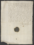 CHV-257 Brief van burgemeesters en schepenen van Biervliet. Certificatie dat Jan Halflant, poorter aldaar onder ede ...
