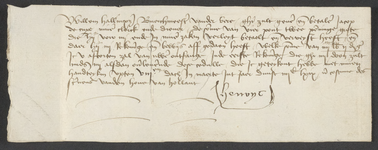 CHV-270 Brief van Henric van Borssele. Bevel aan Willem Hallincxz., burgemeester van Veere tot betaling van 4 pond 2 ...