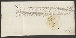 CHV-279 Brief van commoingmeesters, schepenen en raad der stad Mechelen. Verklaring van Jan de Ruysscher de oude, ...