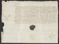CHV-301 Schepenbrief van Den Briel. Certificatie omtrent de getuigenis van Willem Saris, waard in Den Thuijn van ...