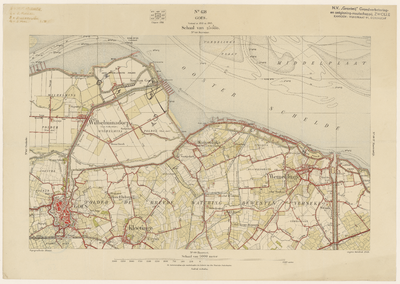 878 Topografische kaart no. 638 Goes [Oostbeveland Wilhelminapolder Oost], 1914. Schaal 1:25.000. kaart (1 blad) : ...