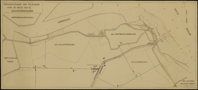 926 Overzichtskaart der peilraaien over de oever van de Wilhelminapolder. Schaal 1:10.000. kaart (1