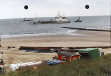 1721 Zandsuppletie op het strand bij Zoutelande