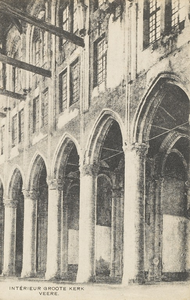 1817 Interieur Groote Kerk Veere.. Het interieur van de Grote kerk te Veere