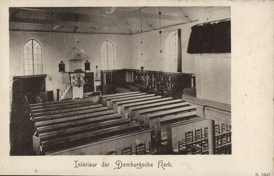 2672 Intérieur der Domburgsche Kerk. Interieur van de Nederlandse Hervormde kerk te Domburg