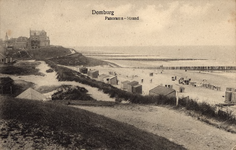 2695 Domburg Panorama - Strand. Gezicht op de duinen en het strand te Domburg