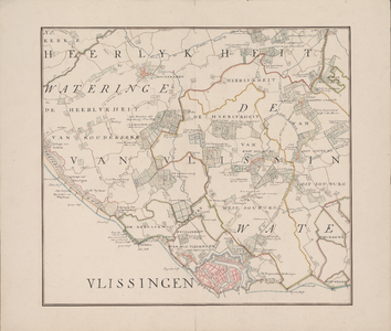 23 Blad [16]. N. 8. Vlissingen en het gebied ten noorden van de stad. kaart (1 blad) ; 50 x 56 cm., blad 60 x 71 cm.