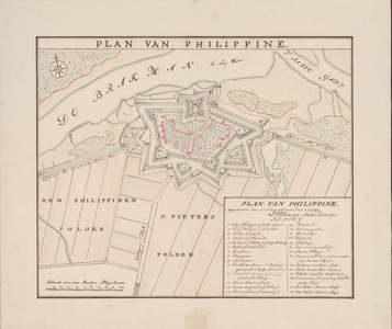 408 1719. Blad [8]. Kaarte van de Anna Polder. Kaart van de Annapolder in het land van Biervliet met de hofstede en ...