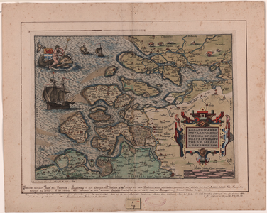 58 1542-1546. Zelandicarum insularum exactissima et nova descriptio. Kaart van Zeeland 1542-1546 / Jacob van Deventer, ...
