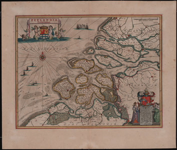 79 [circa 1635]. Zeelandia comitatus. Nobillissimo .... Kaart van Zeeland circa 1635 / Johannes de Knuyt. . Schaal ...