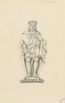 1063c Hend[rik] van Borsselen No. 1. Hendrik van Borssele IV, overleden 15 maart 1474, met oorkonde in koker en zwaard
