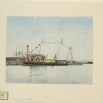 1212 Eng. Kon. Yacht Victoria+Albert built 1861 in 1e binnenhaven Vliss(ingen). Gezicht in de Binnenhaven te Vlissingen ...