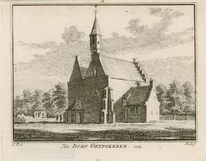 122 Het Dorp Grypskerke. Het dorp Grijpskerke met Nederlandse Hervormde kerk