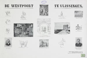 1220 De Westpoort te Vlissingen. Afbeeldingen (met plattegrond, situatie) van de Gevangenpoort of Westpoort te ...