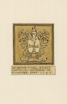 1272 De grafzerk met wapen en lijfspreuk van sir Edmond Wedal, gouverneur van Vlissingen, overleden 1595, in de Grote ...