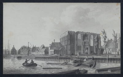 1280 Gezicht op de ruïne van de Oostkerk aan de Pottekade te Vlissingen, na het Engelse bombardement