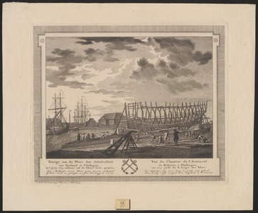1290 Gezigt van de Werv der Admiraliteit van Zeeland te Vlissingen, in 't Jaar 1779. aldaar uit de Mastloots gezien. ...