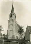 1309a Vooraanzicht van de toren van de Nederlandse Hervormde kerk te Gapinge, vóór de restauratie (1921)
