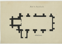 1342a Kerk te Zoutelande. Plattegrond van de Nederlandse Hervormde kerk te Zoutelande