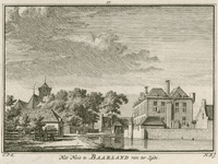1365 Het Huis te Baarland van terzijde. Gezicht op het kasteel te Baarland van opzij gezien met de Nederlandse ...