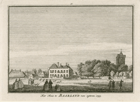 1367 Het Huis te Baarland van agteren. 1745. Gezicht op het kasteel te Baarland en omgeving aan de achterzijde met ...