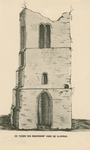 1374 De toren van Bakendorp voor de slooping. De ruïne van de toren van de rooms-katholieke kerk te Bakendorp bij Baarland