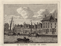 1415 De Nieuwe Poort te Goes. Gezicht op de Noordpoort te Goes, met haven en kade