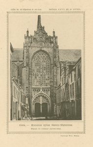 1435 Goes. Ancienne église Sainte-Madeleine. Pignon du transept septentrional. Gezicht op het transept van de Grote of ...