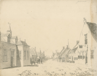 1496a Gezicht in de dorpsstraat van Heinkenszand, met rechtsboven aantekening